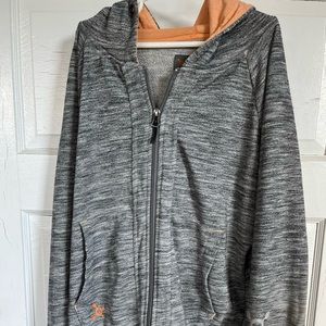 Orangetheory gray athletic sweatshirt! It also has thumb holes